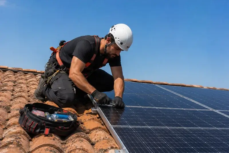 Maintenance et monitoring de panneaux solaires à Manthes