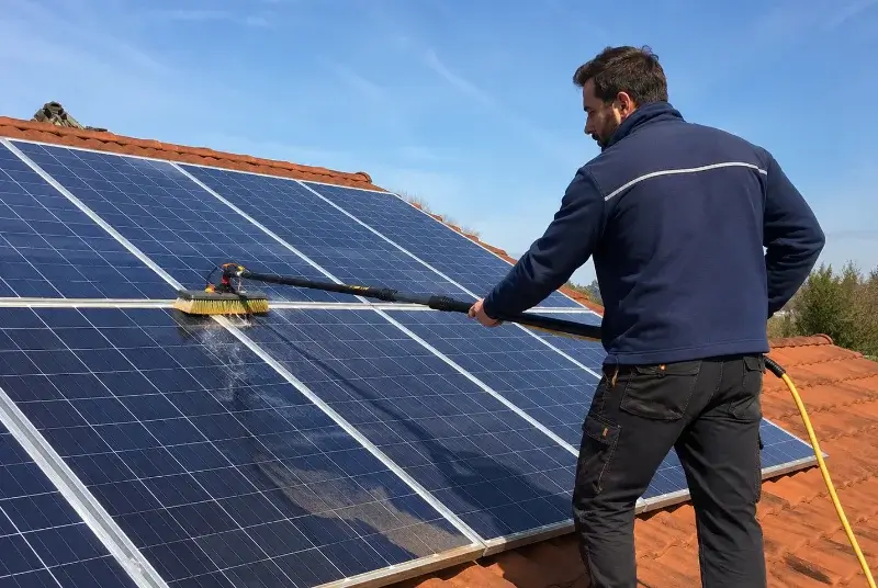 Nettoyage et entretien de panneaux solaires à Manthes